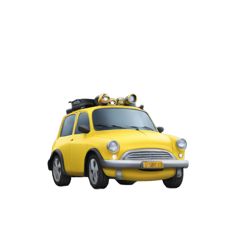 Minions drive car emoji