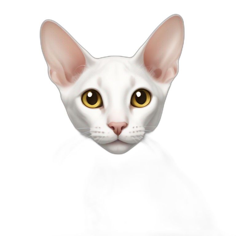 white oriental shorthair cat emoji