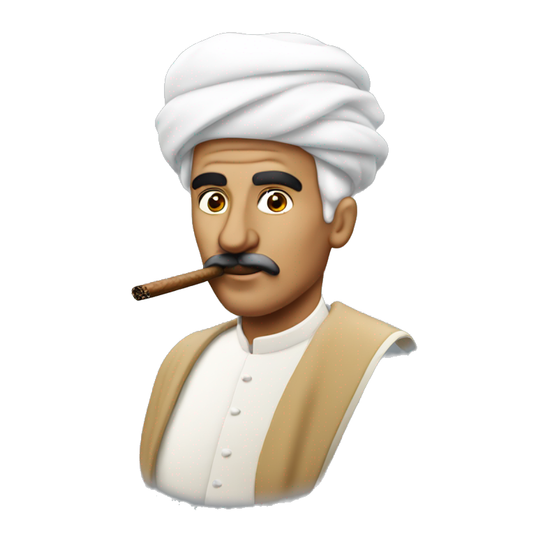 Kuwait emir smoking cigar emoji