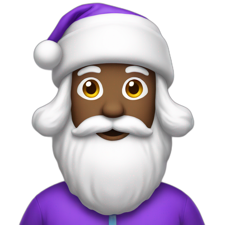 Santa Claus dressed in purple emoji