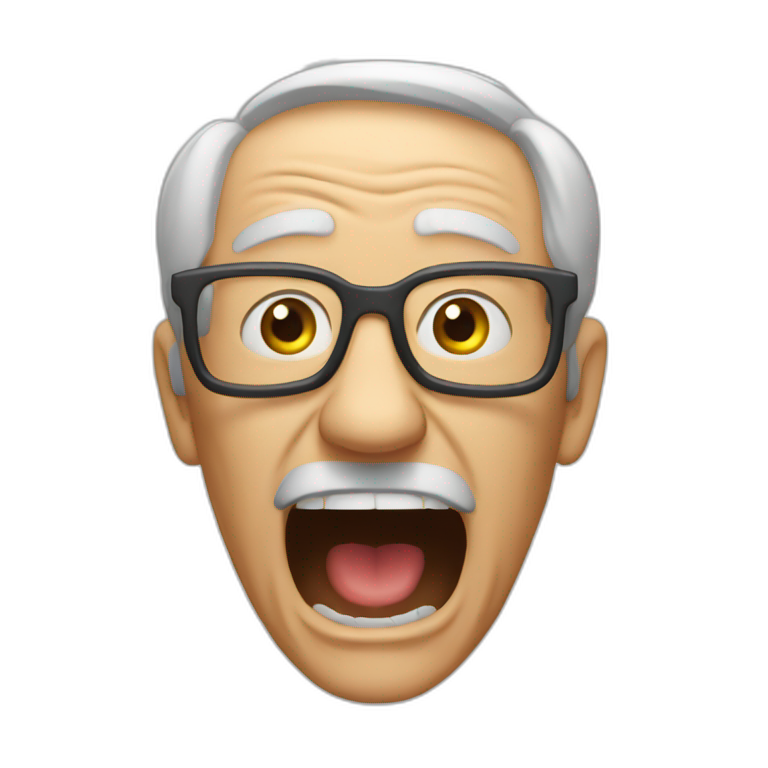 Old man yelling at iterable  emoji