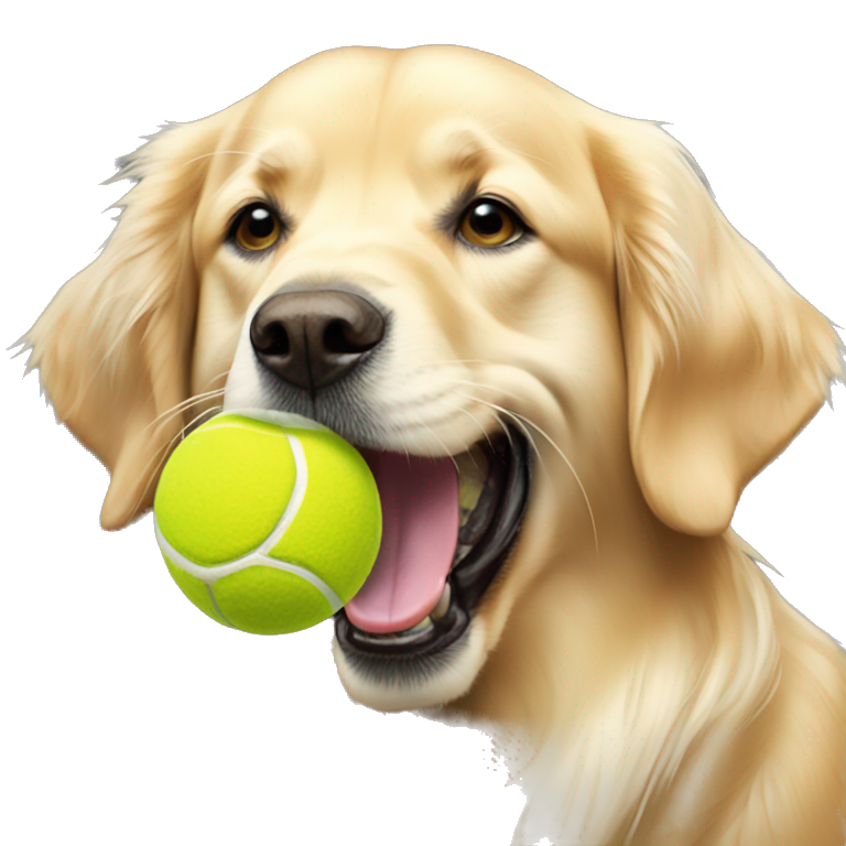 Golden retriever with tennis balls in mouth sale