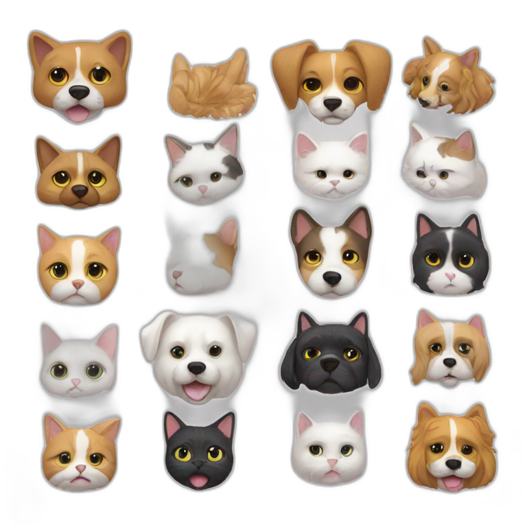 Chat et chien et chat et chien et chat et chien emoji