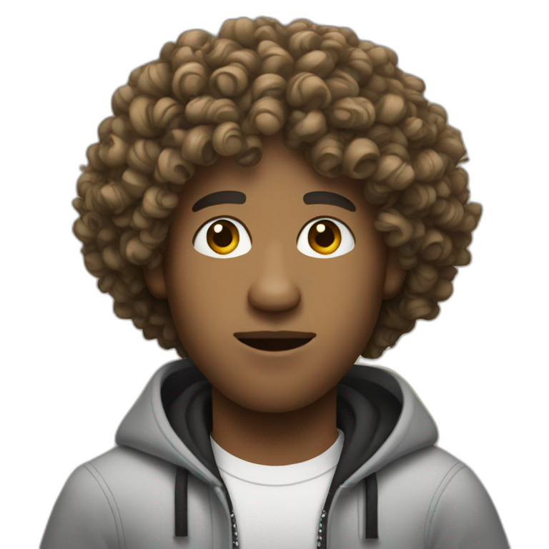 curly hair rapper guy emoji