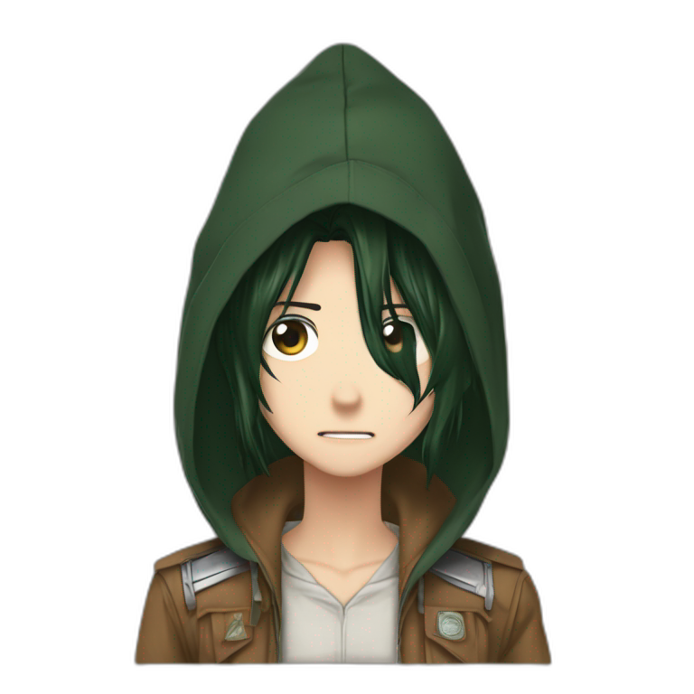 Levi of Attack titan wears forest-green clothes emoji
