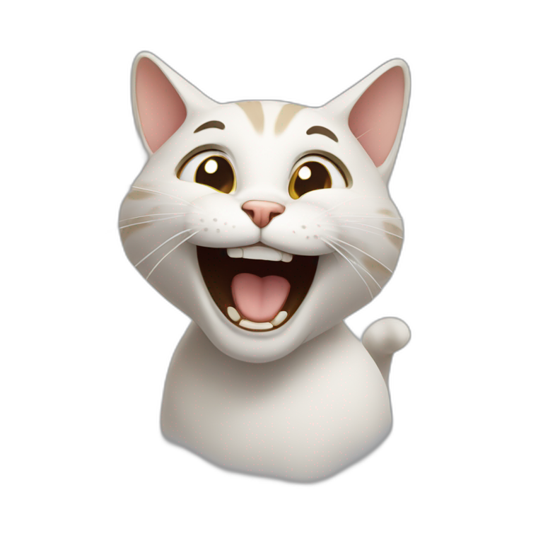 cat laughing out loud emoji