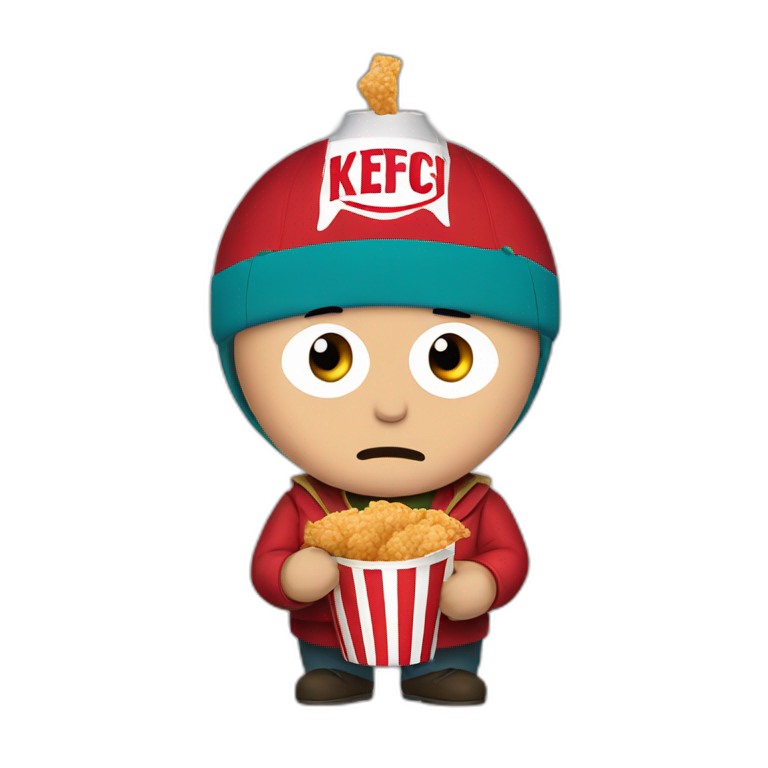 Cartman eating KFC emoji