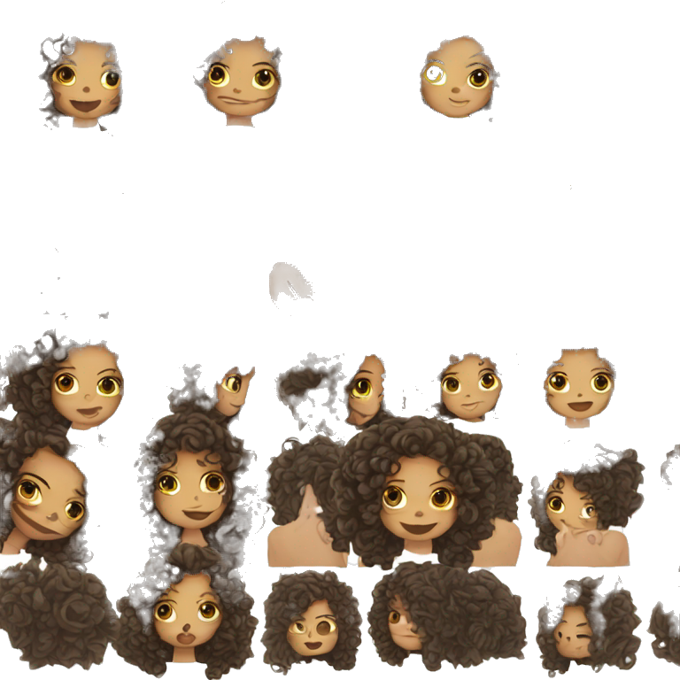 Emo girl with curly hair  emoji