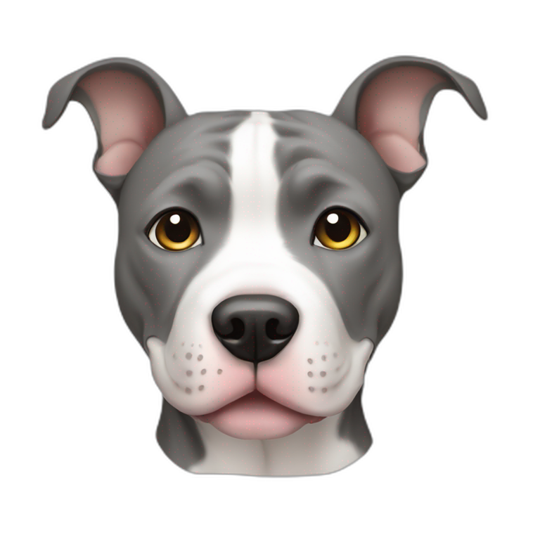 grey and white pitbull emoji