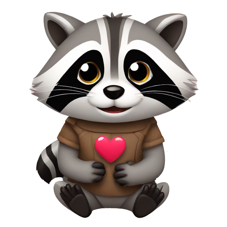 raccoon in love emoji