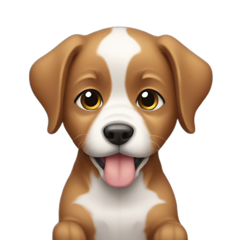 puppy using a smartphone emoji