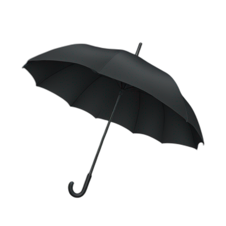 black matte umbrella emoji