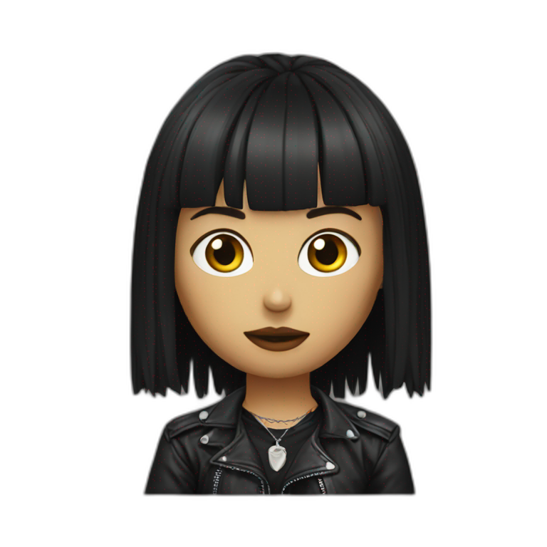 Lisa black punk emoji