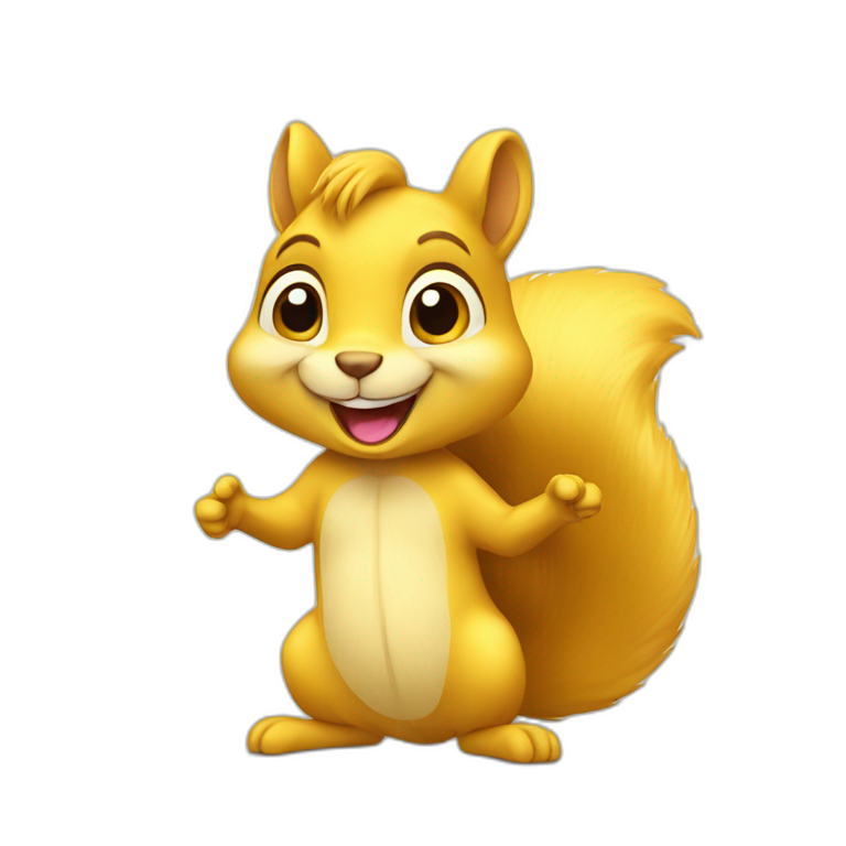 cheerful yellow squirrel emoji
