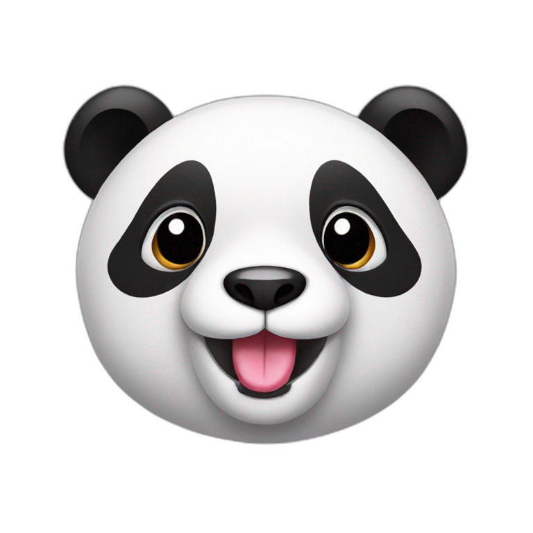 panda with tongue out emoji