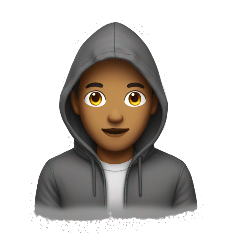 guy in a hoodie emoji