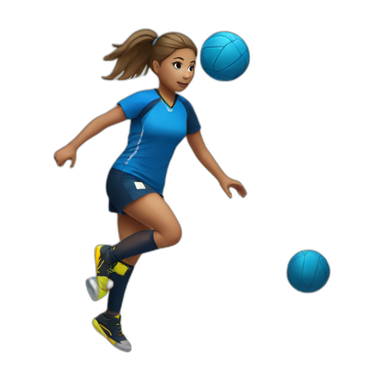 girl handball player emoji