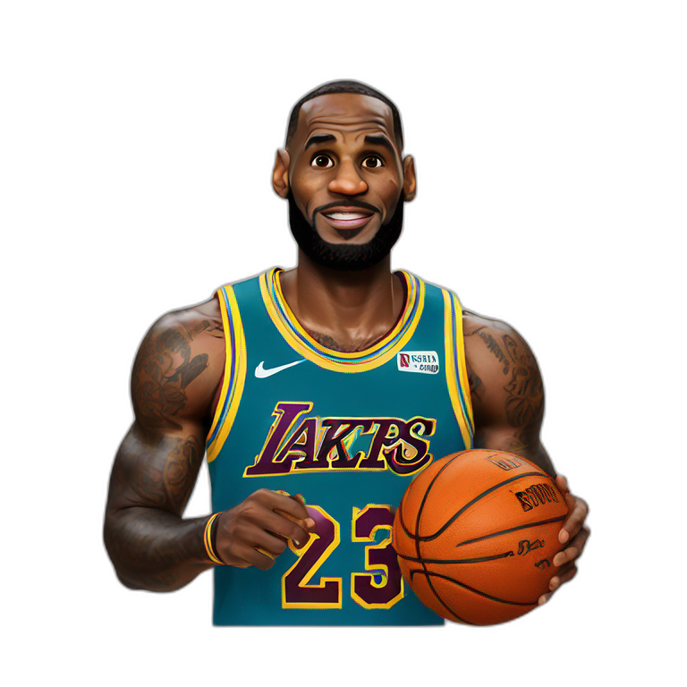 Lebron james fashion holding a basketball