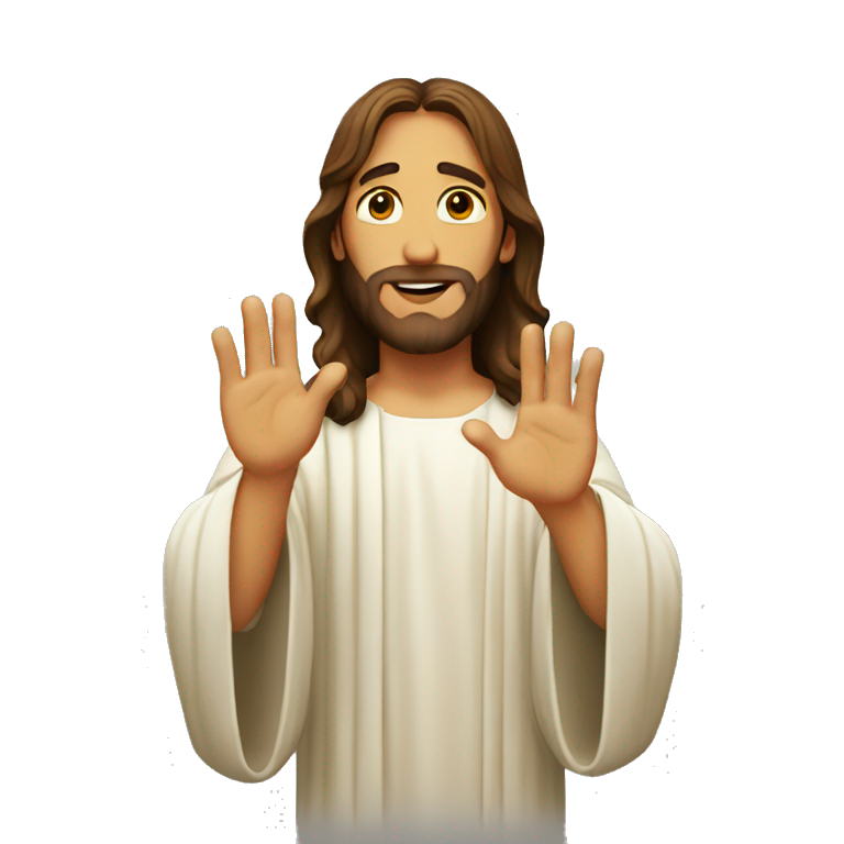 Jesus giving you his hand emoji