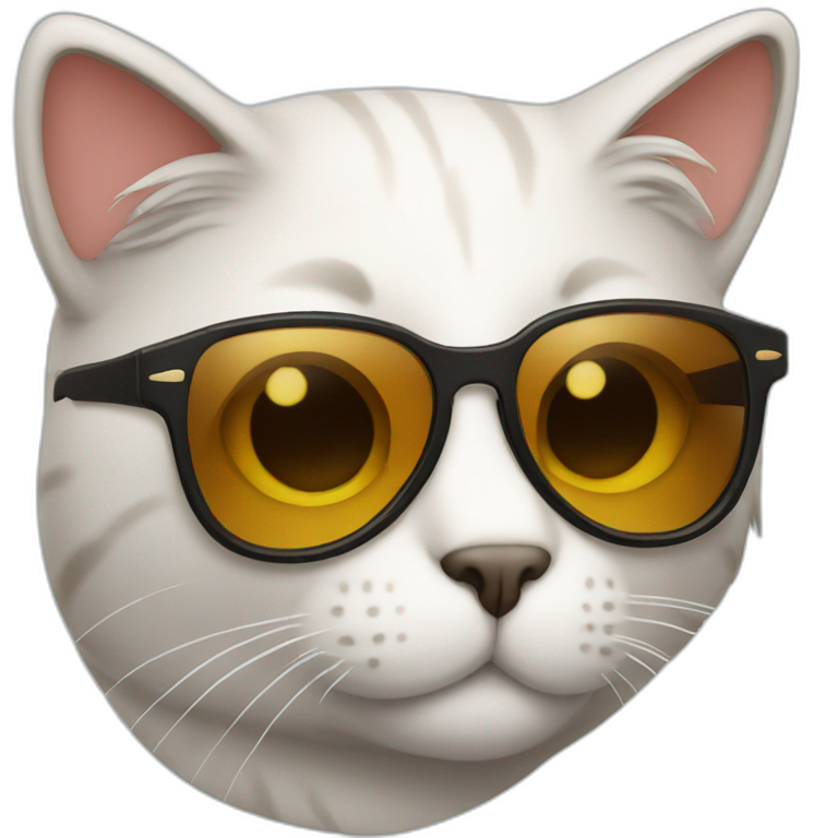Cat with sunglasses and smirk emoji