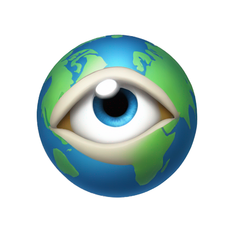 the earth in the eye emoji