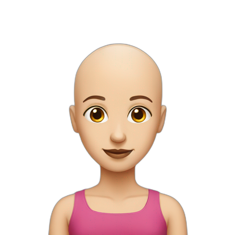 Bald man and a girl emoji