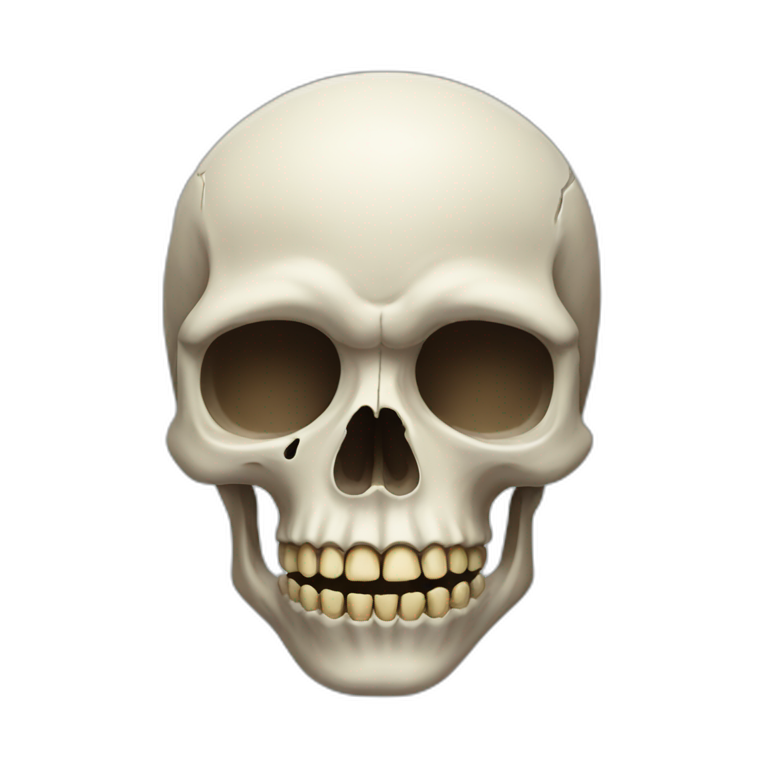 Skull with no teeth  emoji