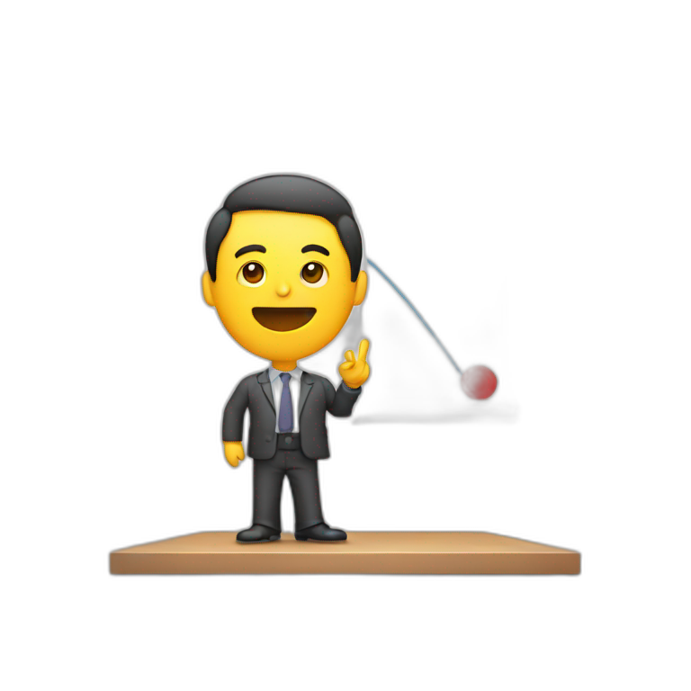 man presenting a slide emoji