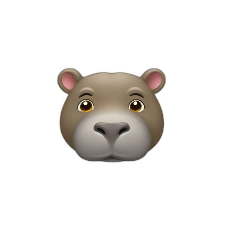 Hippopotame avec loutre emoji