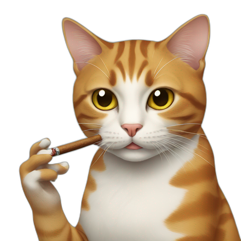 cat smoking cigar emoji