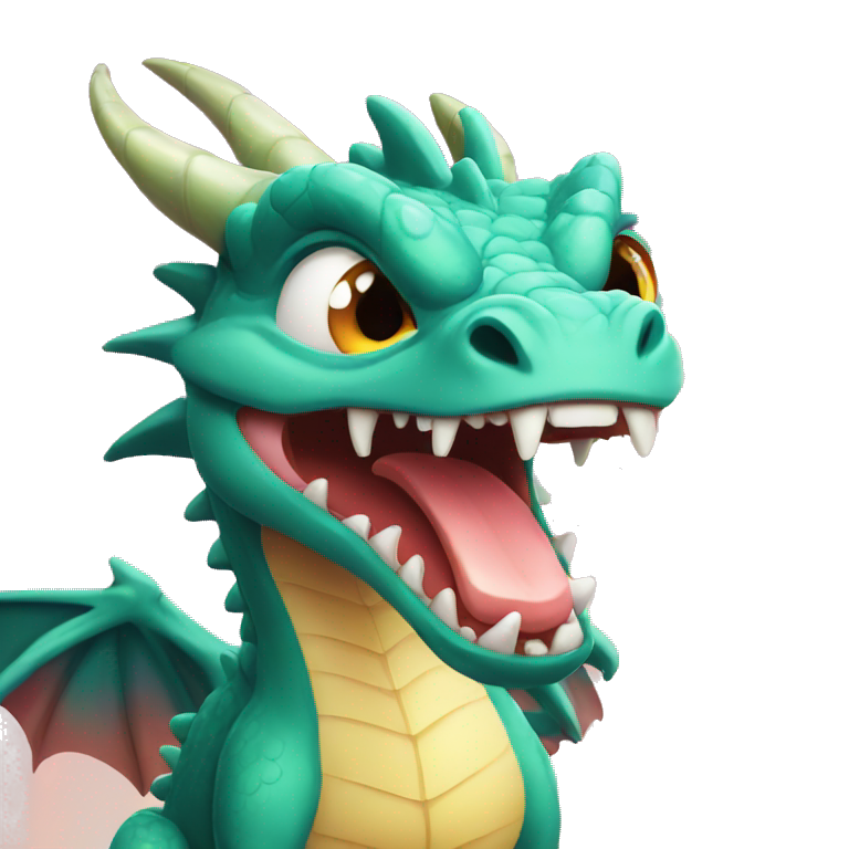 dragon cute angry emoji