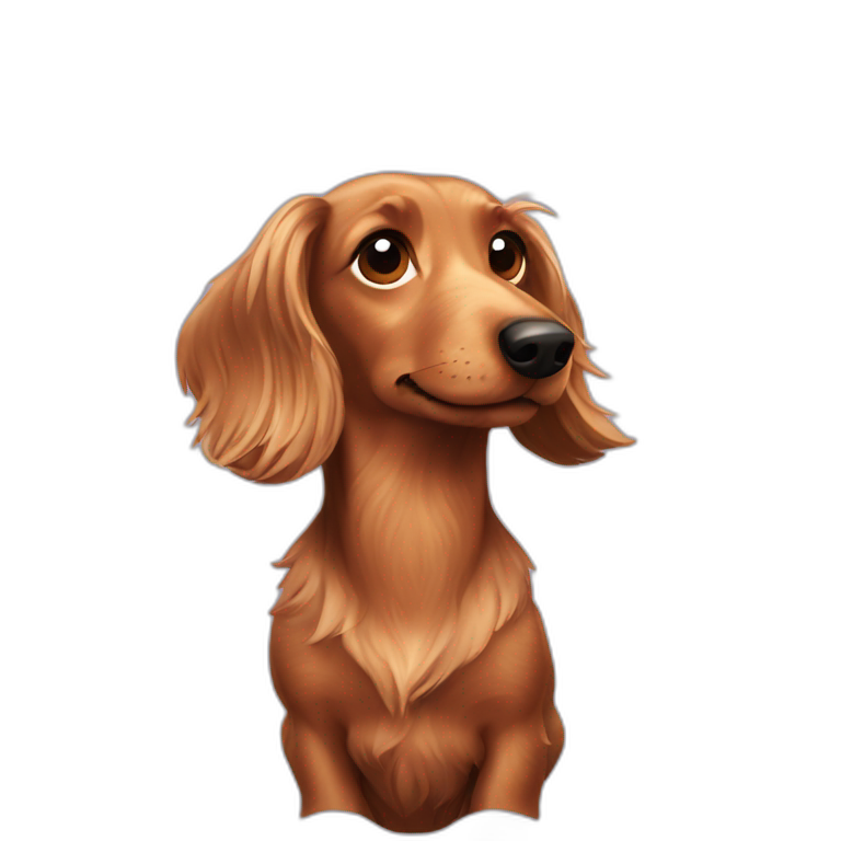 rough haired dachshund emoji