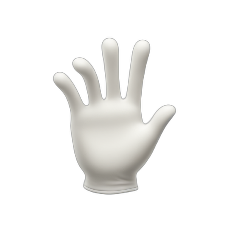 white gloved hand making an ok gesture emoji