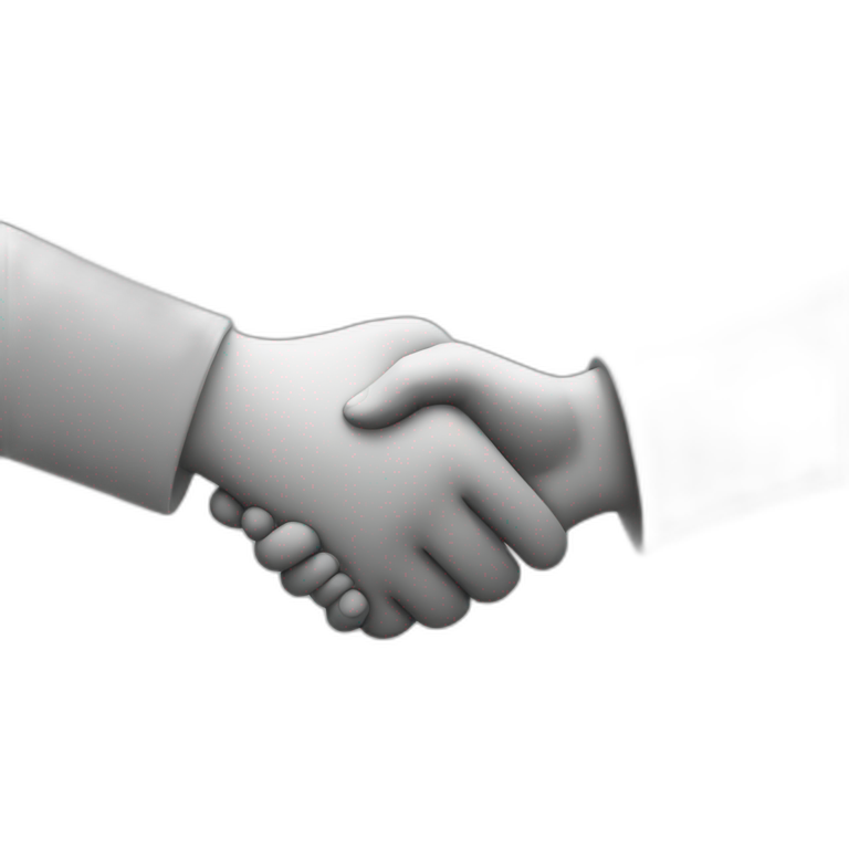 shaking hands white emoji