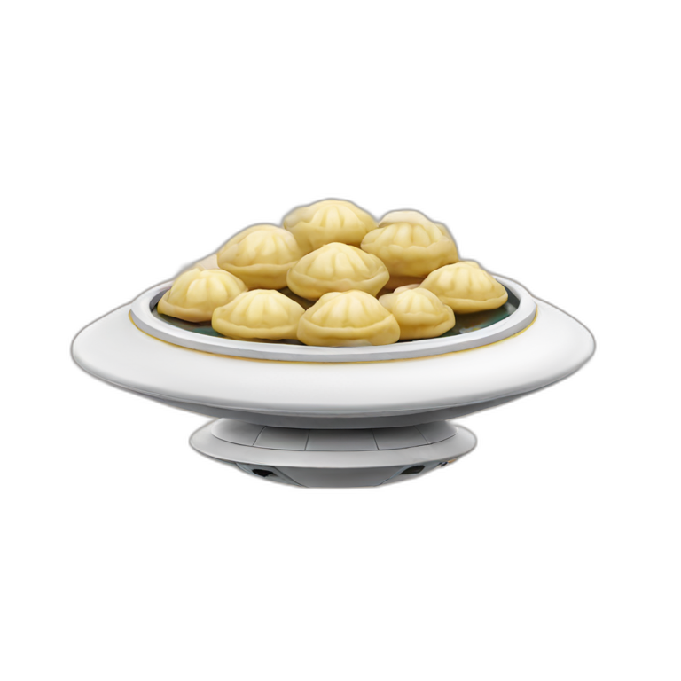 Flying saucer with dumplings emoji