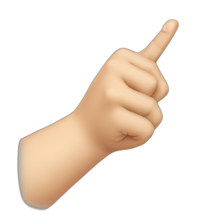 hand with index finger emoji