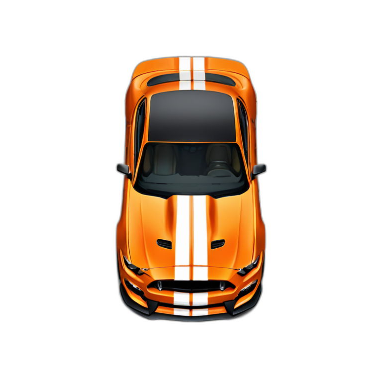 Mustang shelby gt500 orange emoji