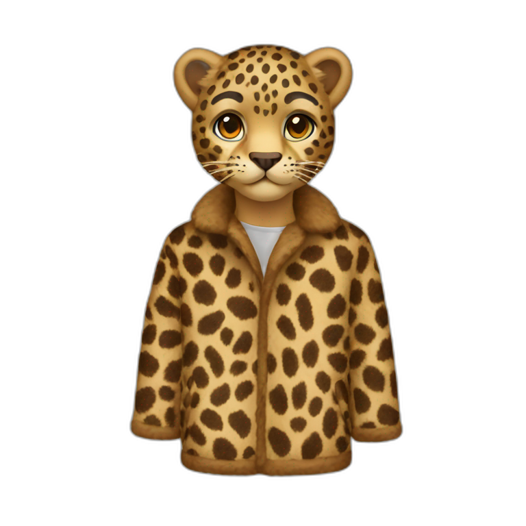 leopard fur coat emoji