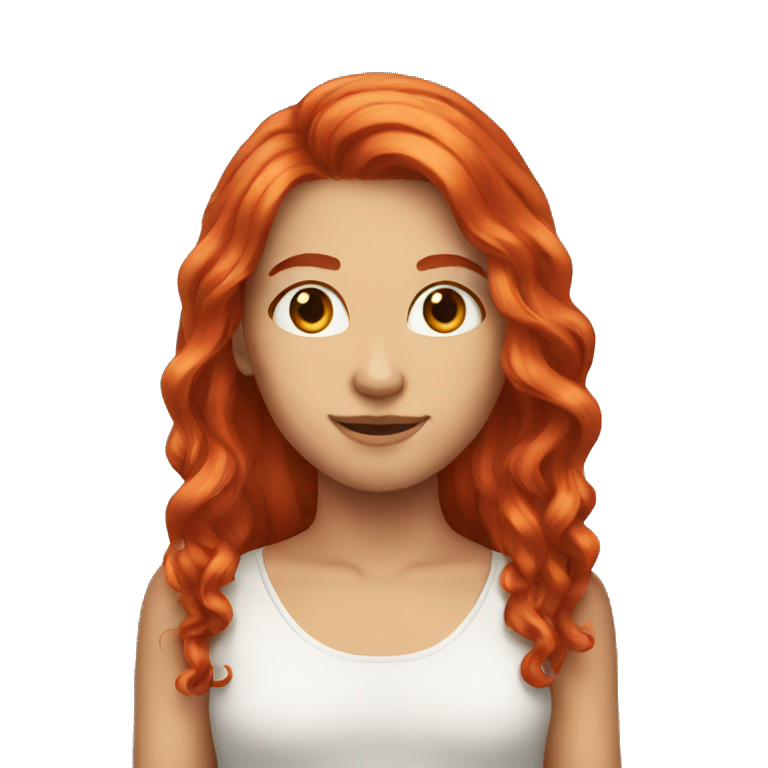 long red hair emoji