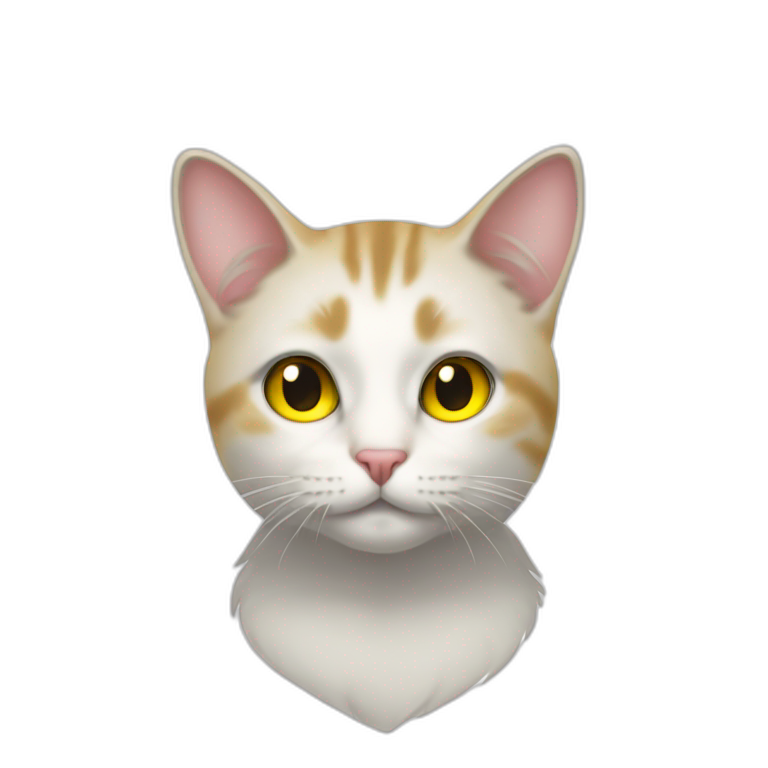 yellow-eyed cat's intense gaze emoji