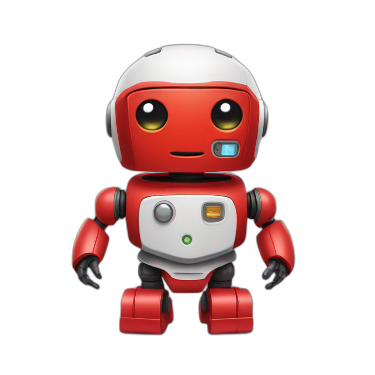 cute little red robot emoji