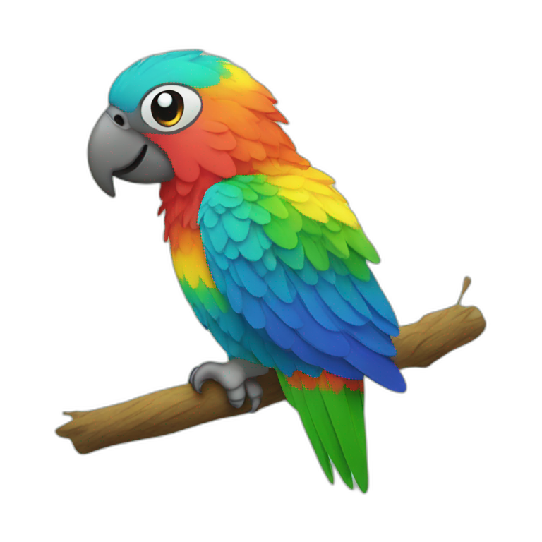 Rainbow Parrot emoji