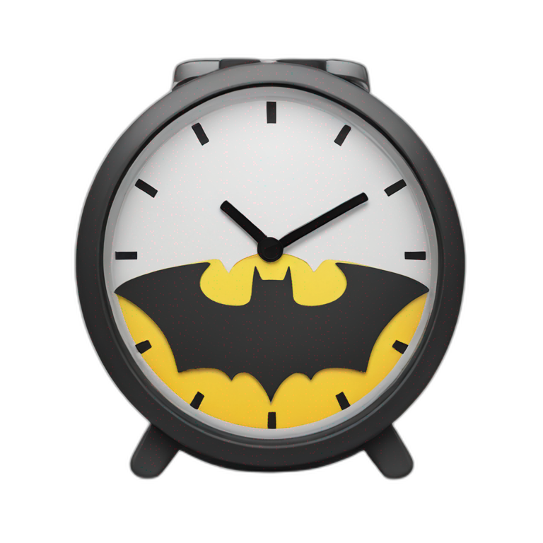 Batman alarm clock emoji