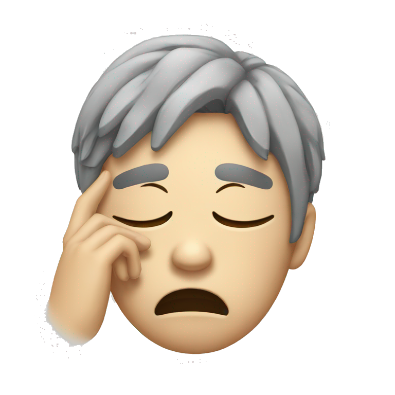Headache crying emoji
