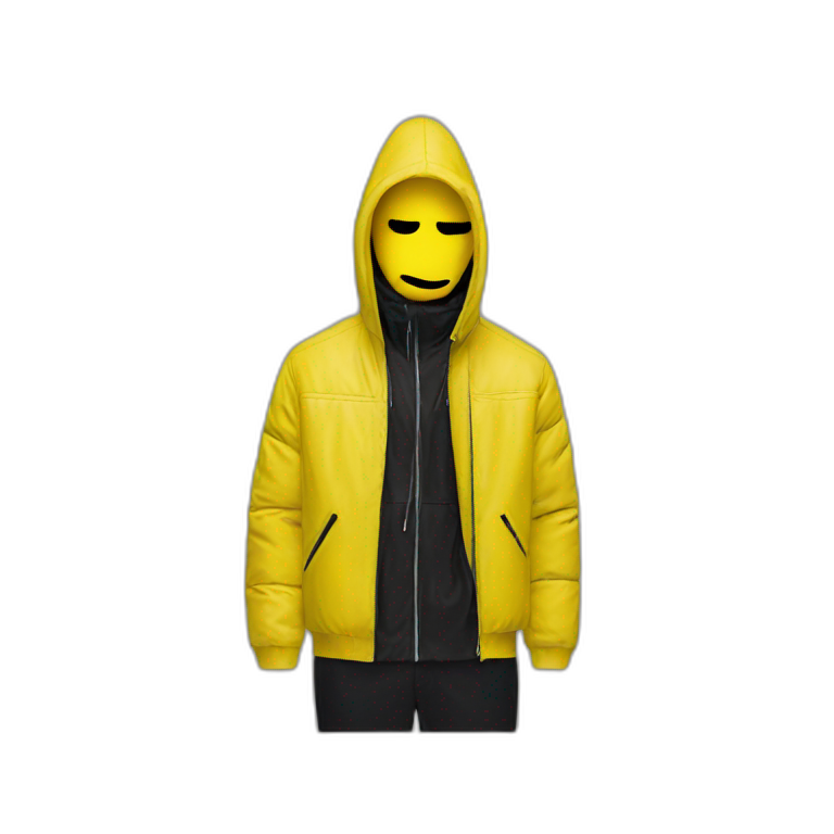 yellow man in Balenciaga emoji