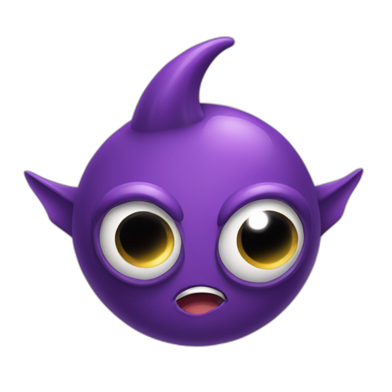one eye one horn flying purple people eater emoji