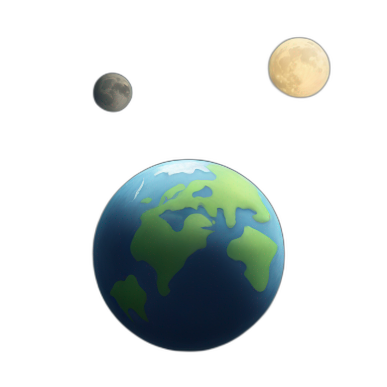 the moon and the earth emoji