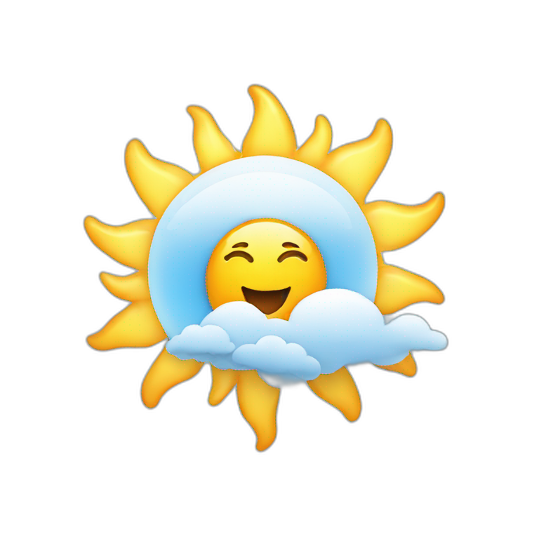 sun with cloud emoji