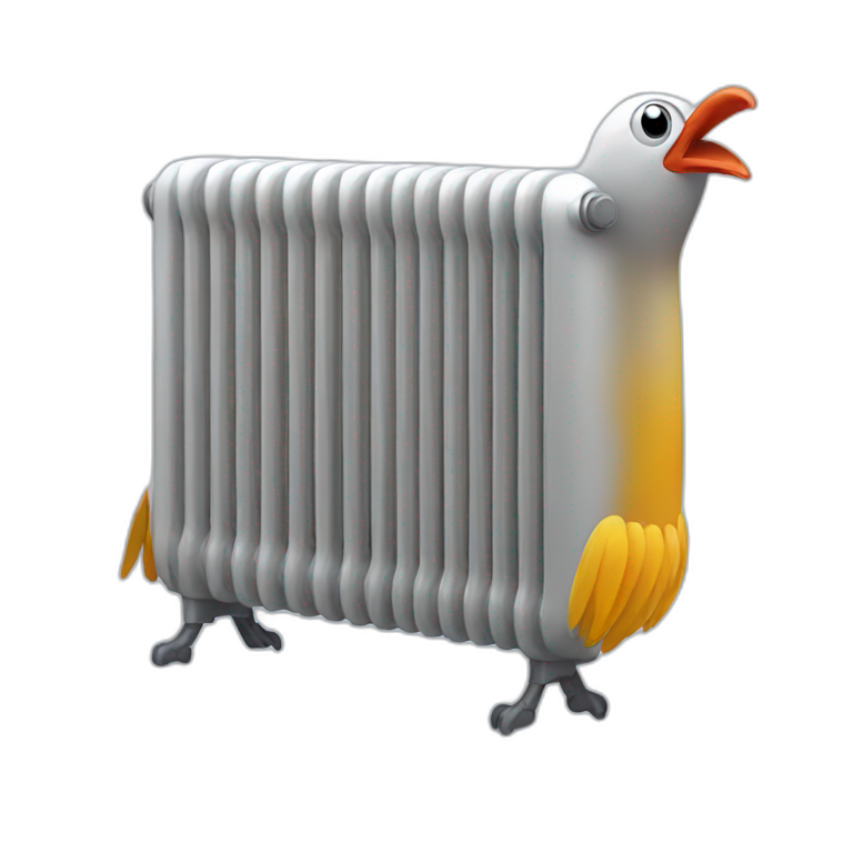 Radiator bird emoji