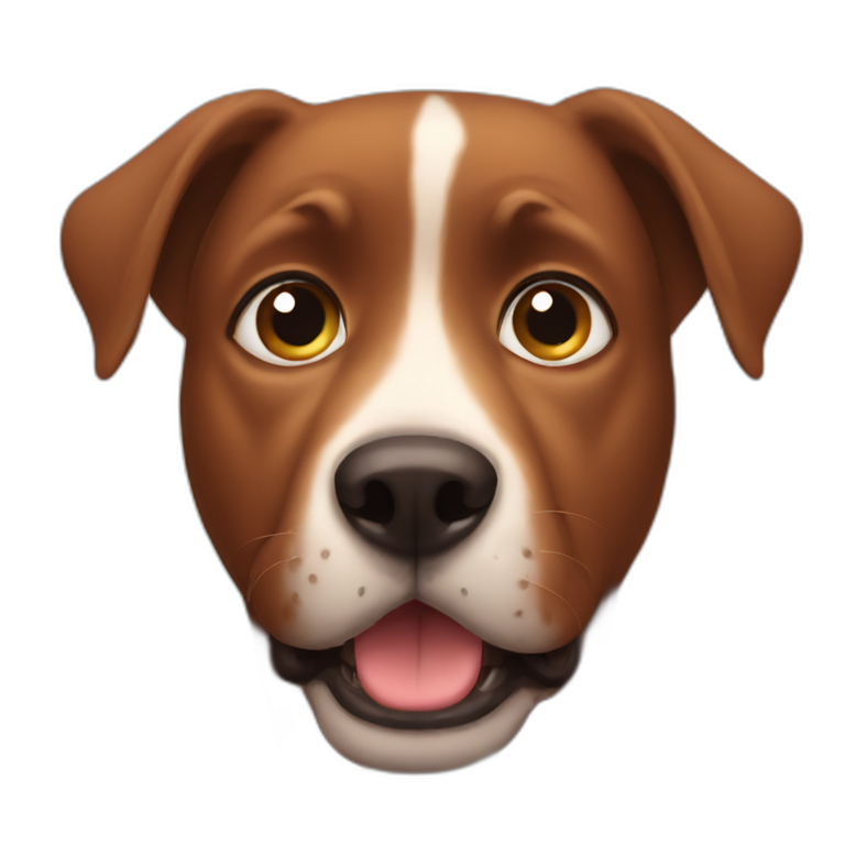 Brown dog rolling eyes emoji